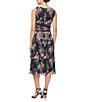 Color:Black/Multi - Image 2 - Sleeveless V-Neck Tiered Skirt Floral Midi Dress