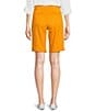 Color:Blazing Orange - Image 2 - Daisy High Waisted Pull-On Bermuda Shorts
