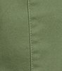 Color:Soft Sage - Image 6 - Pull-On Curved Hem Elastic Waist Mid Rise Capri Pants