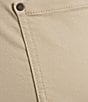 Color:Classic Khaki - Image 6 - Petite Size Heatseal Trim Side Hem Embellished Tummy Panel Mid Rise Bermuda Skimmer Shorts