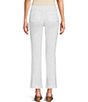 Color:Bright White - Image 2 - Petite Size The Audrey Stretch Woven Elastic Waist Pull-On Kick Flare Leg Ankle Pants
