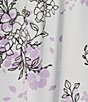 Color:Floral Stencil - Image 4 - Floral Stencil Print Woven Button Front Flutter Cap Sleeve Top