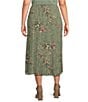 Color:Floral Muses - Image 2 - Plus Size Floral Soft Separates Side Zip Lined Coordinating Midi Skirt