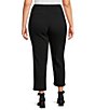 Color:Black - Image 2 - Plus Size the 5TH AVE fit Elite Stretch Ankle Straight Pants
