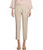 Color:Neutral Pattern - Image 1 - Signature Ponte Knit Novelty Coordinating Pull-On Ankle Pants