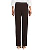 Color:Coffee - Image 2 - the PARK AVE fit Stretch Straight Leg Pants