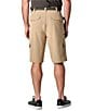 Color:Tan - Image 2 - Clothing Simon Belted Stretch Microfiber Multi-Pocket Hybrid 11#double; Inseam Cargo Shorts