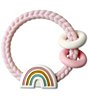 Color:Pink - Image 1 - Rattle & Teether Rings - Rainbow