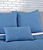 Color:Blue - Image 3 - J by J. Queen New York Cayman Herringbone Quilted Pattern Boudoir Decorative Throw Pillow