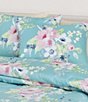 Color:Turquoise - Image 2 - J by J. Queen New York Esme Oversized Floral Bouquet Print Comforter Mini Set