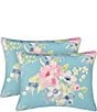 Color:Turquoise - Image 3 - J by J. Queen New York Esme Oversized Floral Bouquet Print Comforter Mini Set