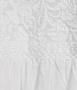 Color:White - Image 3 - Zara Embroidered Crew Neck Ruffle Cap Sleeve Novelty Trim Tiered Waistless Dress