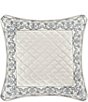 Color:Sterling - Image 1 - Adagio Embroidered Framed Square Pillow