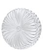 Color:White - Image 1 - Astoria Button-Tufted Pleated Round Pillow