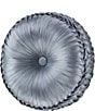Color:Sterling - Image 1 - Barocco Button-Tufted Round Pillow