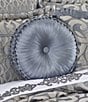 Color:Sterling - Image 2 - Barocco Button-Tufted Round Pillow