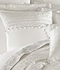 Color:White - Image 2 - Bianco Bead-Tasseled Square Pillow