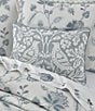 Color:Blue - Image 2 - Blue Garden Embroidered Chinoiserie Boudoir Pillow