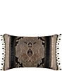 Color:Black - Image 1 - Bradshaw Beaded Velvet Boudoir Pillow