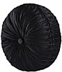 Color:Black - Image 1 - Bradshaw Button-Tufted Round Pillow