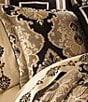 Color:Black - Image 3 - Bradshaw Damask Chenille Comforter Set
