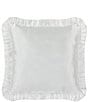 Color:Platinum - Image 2 - Brunello Pleated Flange Reversible Square Pillow