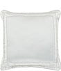 Color:Platinum - Image 1 - Calvari Geometric Polished Platinum Striped Border Square Pillow