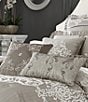 Color:Silver - Image 2 - Crestview Embroidered Velvet Square Pillow