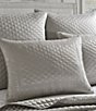 Color:Silver - Image 2 - Lyndon Foulard Embroidery Quilted Pillow Sham