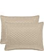 Color:Pearl - Image 1 - Lyndon Foulard Embroidery Quilted Pillow Sham