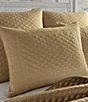 Color:Gold - Image 2 - Lyndon Foulard Embroidery Quilted Pillow Sham