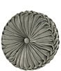 Color:Charcoal - Image 1 - Townsend Button-Tufted Pleated Round Pillow