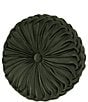Color:Forest - Image 1 - Townsend Button-Tufted Pleated Round Pillow