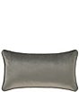 Color:Charcoal - Image 2 - Townsend Crown Embroidered Boudoir Pillow