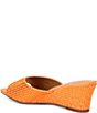 Color:Tangerine Satin - Image 3 - Coralie Rhinestone Embellished Wedge Sandals