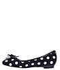 Color:Black/White Polka Dots - Image 4 - Edie Polka Dot Grommet Bow Ballet Flats