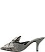 Color:Pewter - Image 4 - Elonna Glitter Bow Detail Pointed Toe Mules