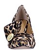 Color:Brown/Black - Image 5 - Hirisha Satin Leopard Bow Detail Dress Pumps