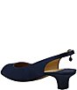 Color:Navy Satin - Image 3 - Jenvey Satin Slingback Peep Toe Sandals