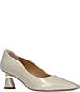 Color:Taupe Patent - Image 1 - Lysandra Patent Ball Kitten Heel Pumps