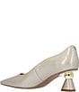 Color:Taupe Patent - Image 3 - Lysandra Patent Ball Kitten Heel Pumps
