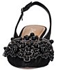 Color:Black Floral Lace - Image 5 - Strovani Floral Lace Jeweled Sling Pumps