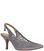 Color:Pewter - Image 1 - Vanani Shantung Glitter Fabric Mesh Embellished Butterfly Slingback Pumps