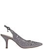 Color:Pewter - Image 2 - Vanani Shantung Glitter Fabric Mesh Embellished Butterfly Slingback Pumps