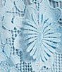 Color:Blue - Image 3 - Dylan Square Neckline Tie Strap Sleeveless Floral Lace Midi Dress