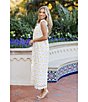 Color:White/Yellow - Image 5 - Jenna Daisy Sleeveless Square Neckline Shift Floral Lace Midi Dress