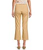 Color:Tan - Image 2 - Amelia Cloth Knit Gingham Print Pull-On Cropped Pants