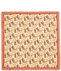 Color:Coral - Image 2 - Amoura Flamingo Print Silk Scarf Wrap