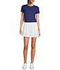 Color:White - Image 3 - Fernwood Stretch Moisture Wicking Woven A-Line Pull-On Mini Skort