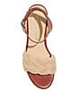 Color:Cream/Luggage - Image 4 - Dumont Woven Rope Platform Wedge Sandals